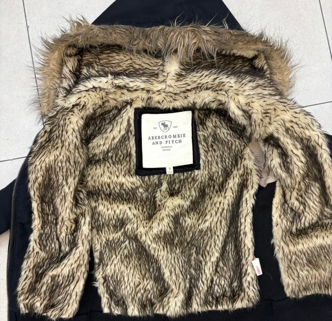 아베크롬비 울프죠 블랙 퍼후드집업 상품이미지3