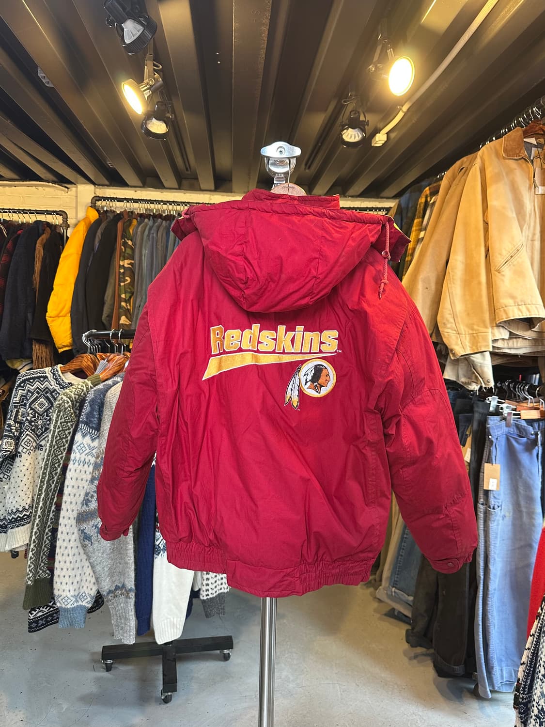 90s NFL 워싱턴 커맨더스 덕 다운 구스 자켓 상품이미지2