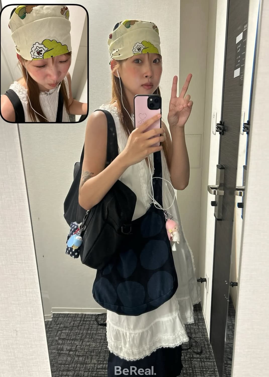 어나더랭귀지 포레스트 에이프런 드레스 아이보리 상품이미지5