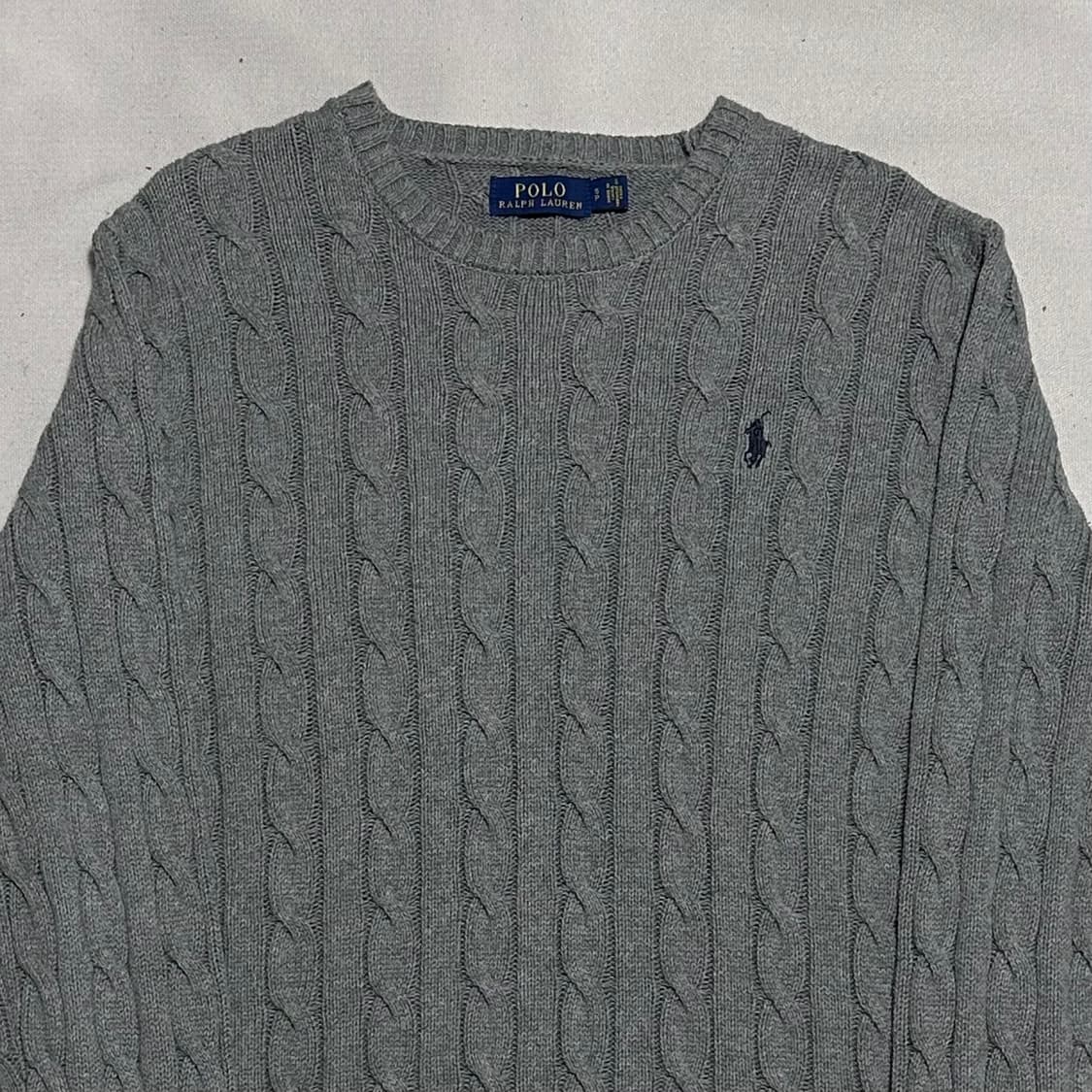 S 폴로랄프로렌 그레이 케이블 니트 상품이미지1