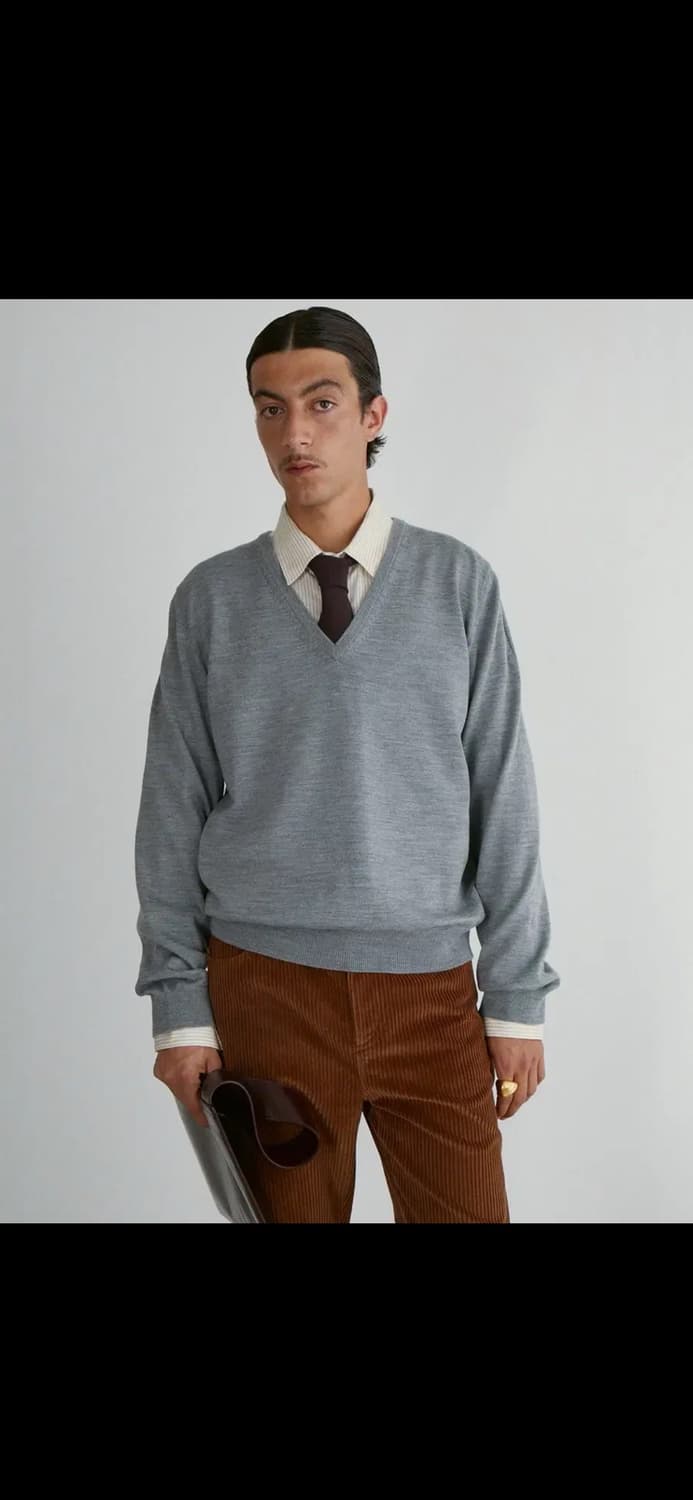 렉토 24fw 브이넥 그레이 L 상품이미지3