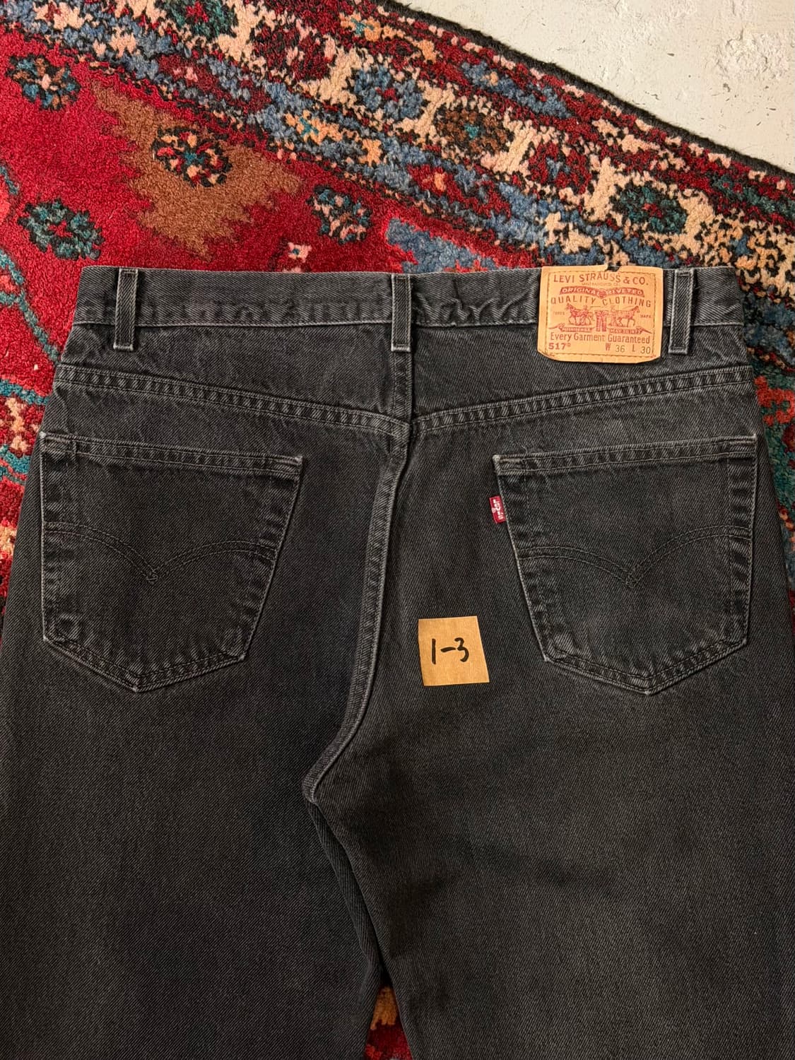 90's 빈티지 리바이스 517 블랙 부츠컷 플레어진 상품이미지6