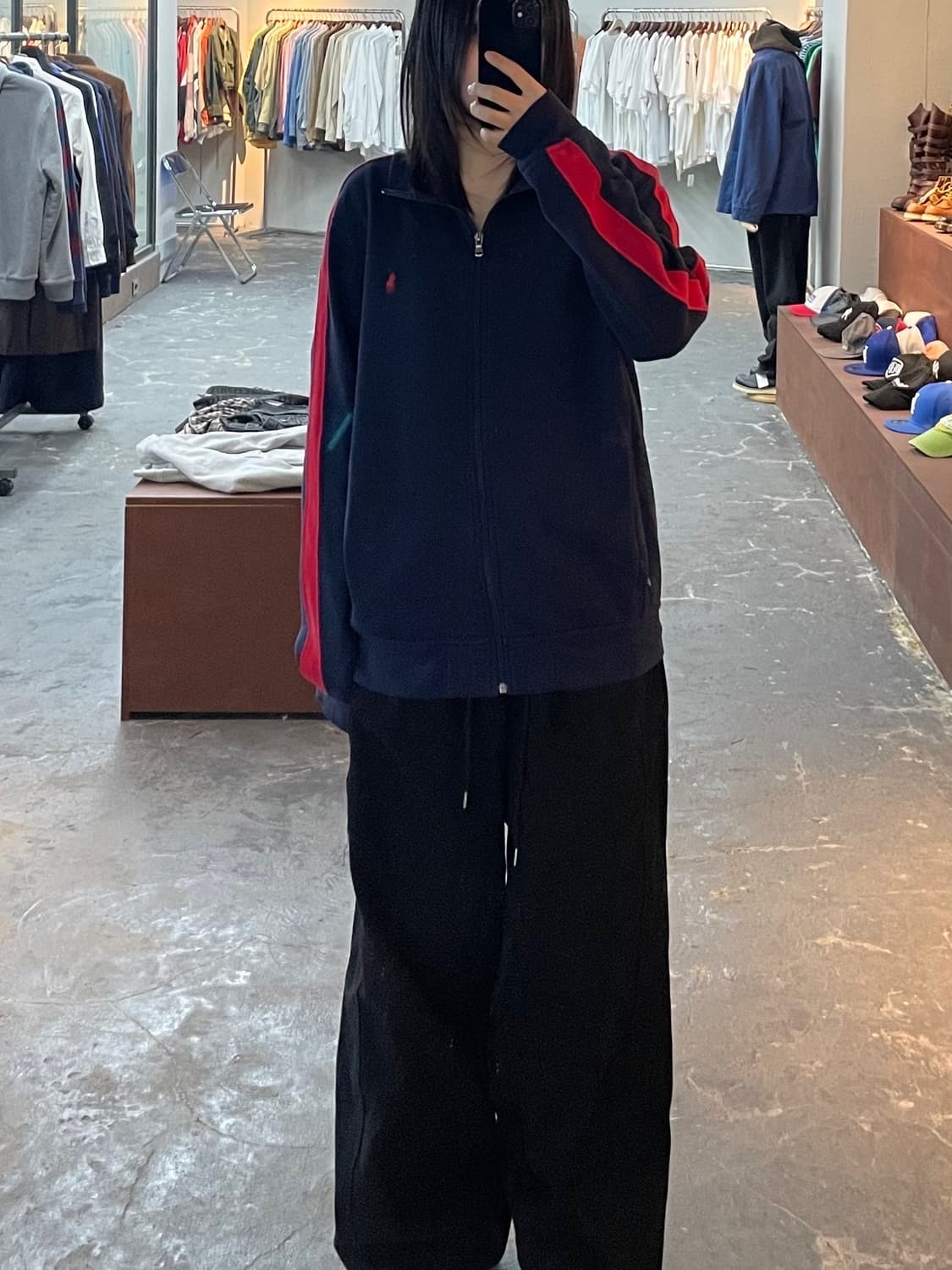 폴로랄프로렌 네이비 레드포니 사이드라인 스웻 트랙탑져지 H1291 상품이미지1