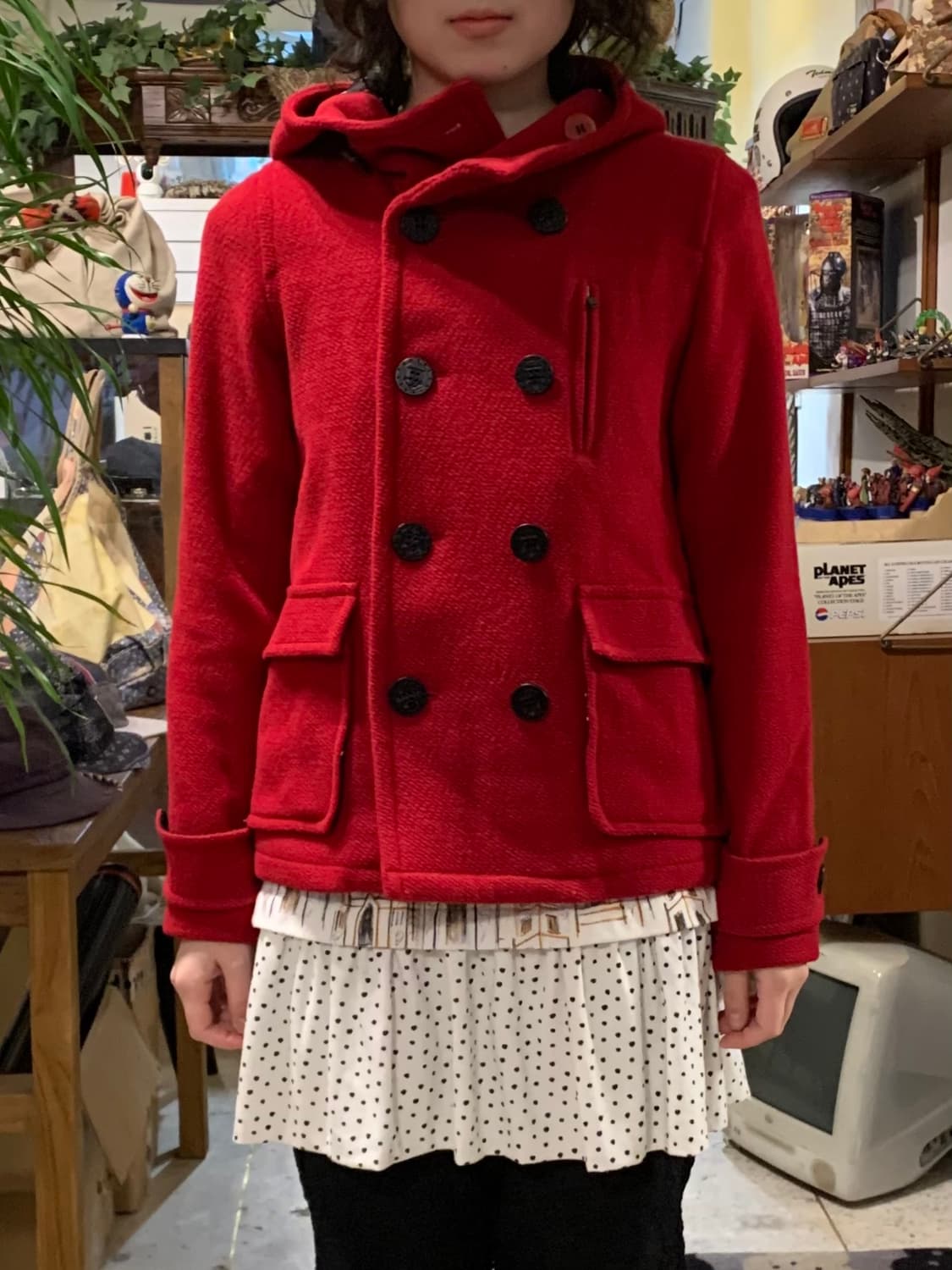 엑스걸 레드 피코트 상품이미지4