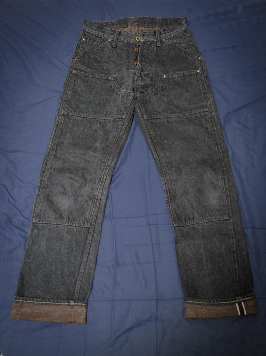 [27] 트로피클로딩 1906 블랙키 더블니 데님 팬츠 상품이미지1