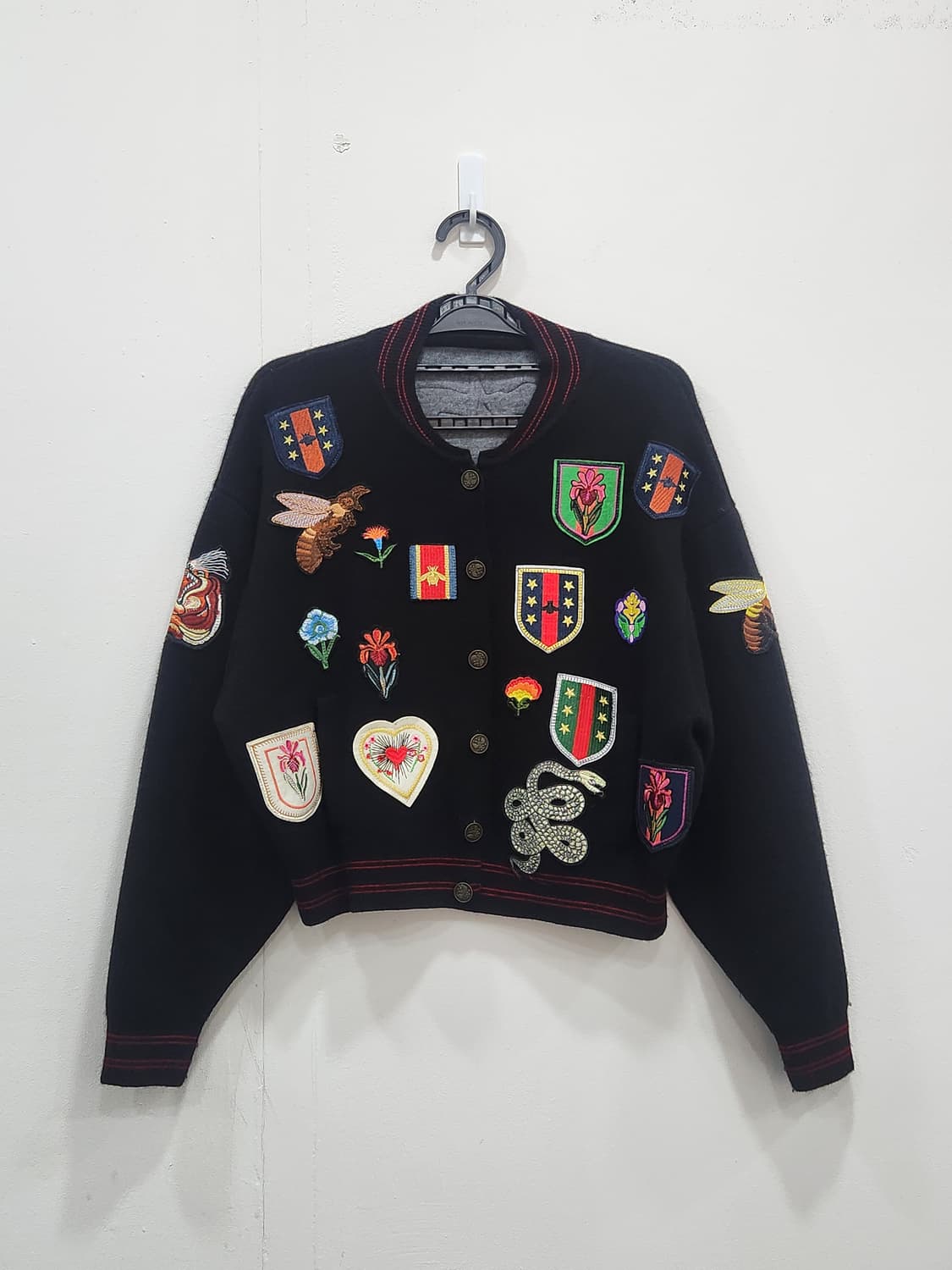 [F] 호랑이 패치 니트 자켓 봄버 여성 F사이즈 상품이미지2