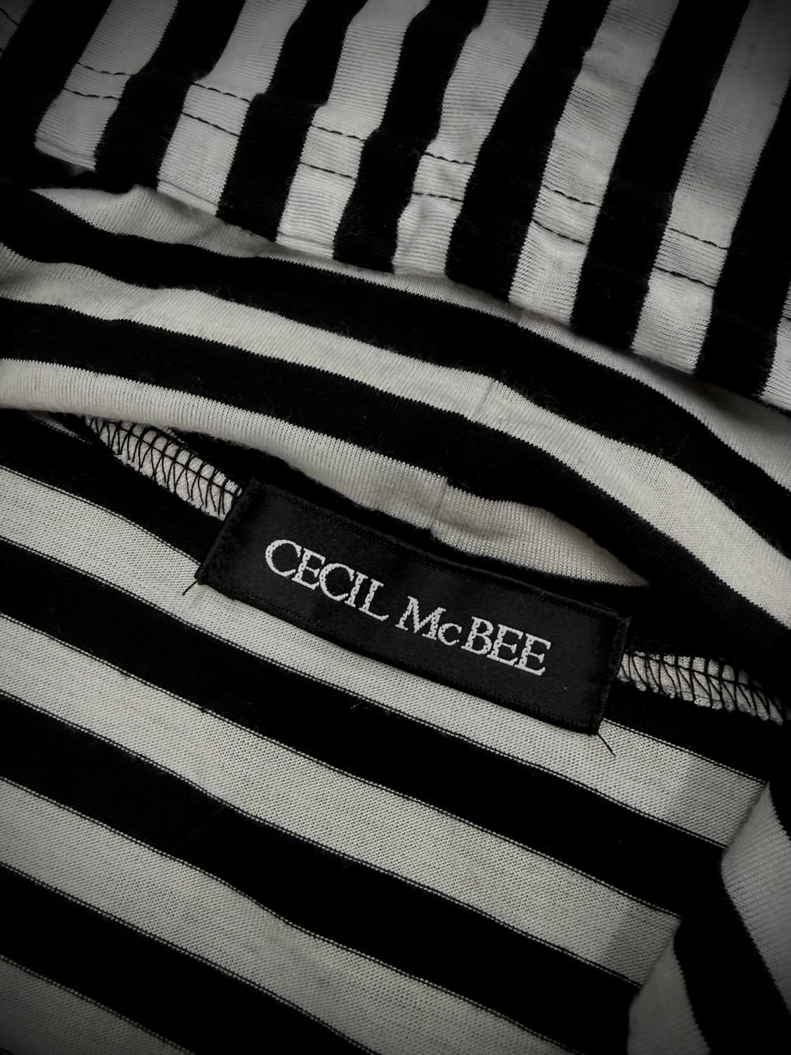Cecil McBee 스트라이프 후드 슬리브리스 상품이미지9