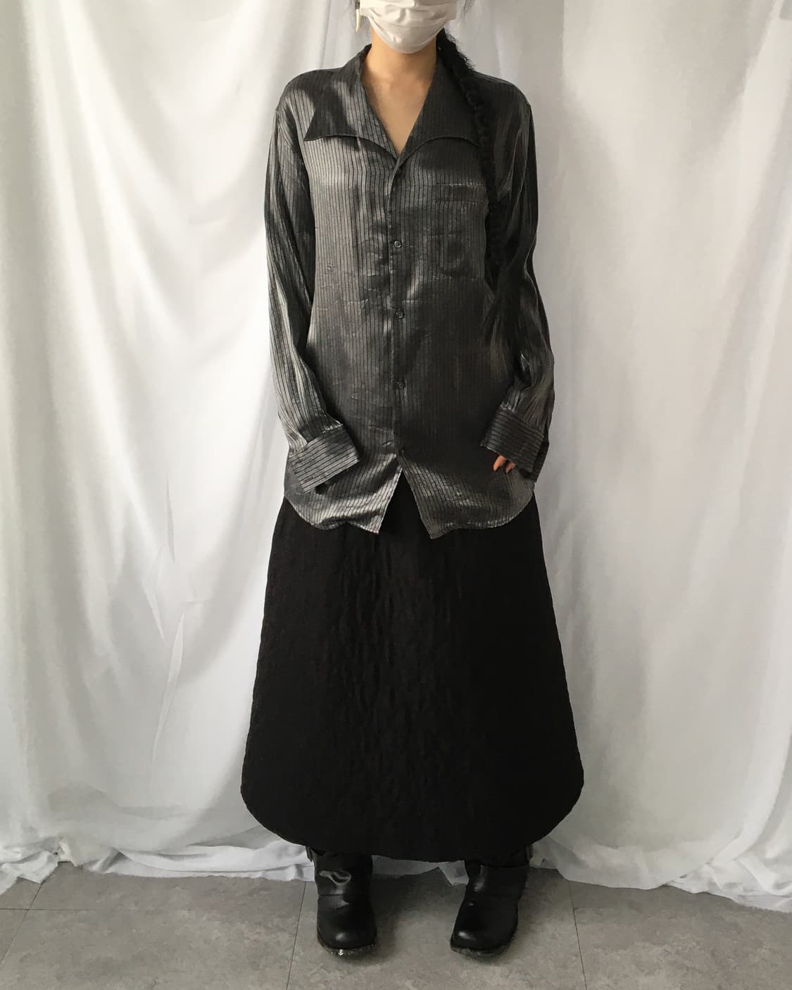 Stripe pattern sliver mood shirt 상품이미지5