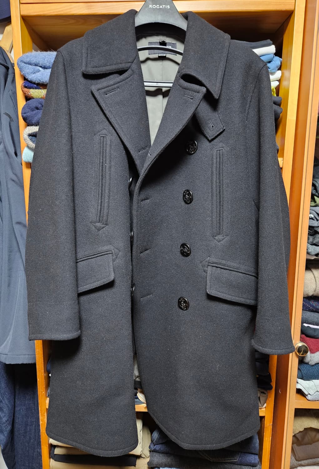 [M사이즈] 이스트로그 피코트 블랙 상품이미지1