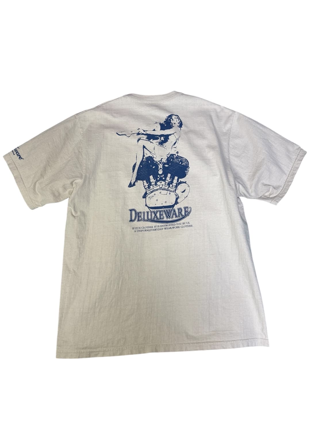 디럭스웨어 DELUXE WARE 핀업걸 백 프린트 티셔츠 M 상품이미지5