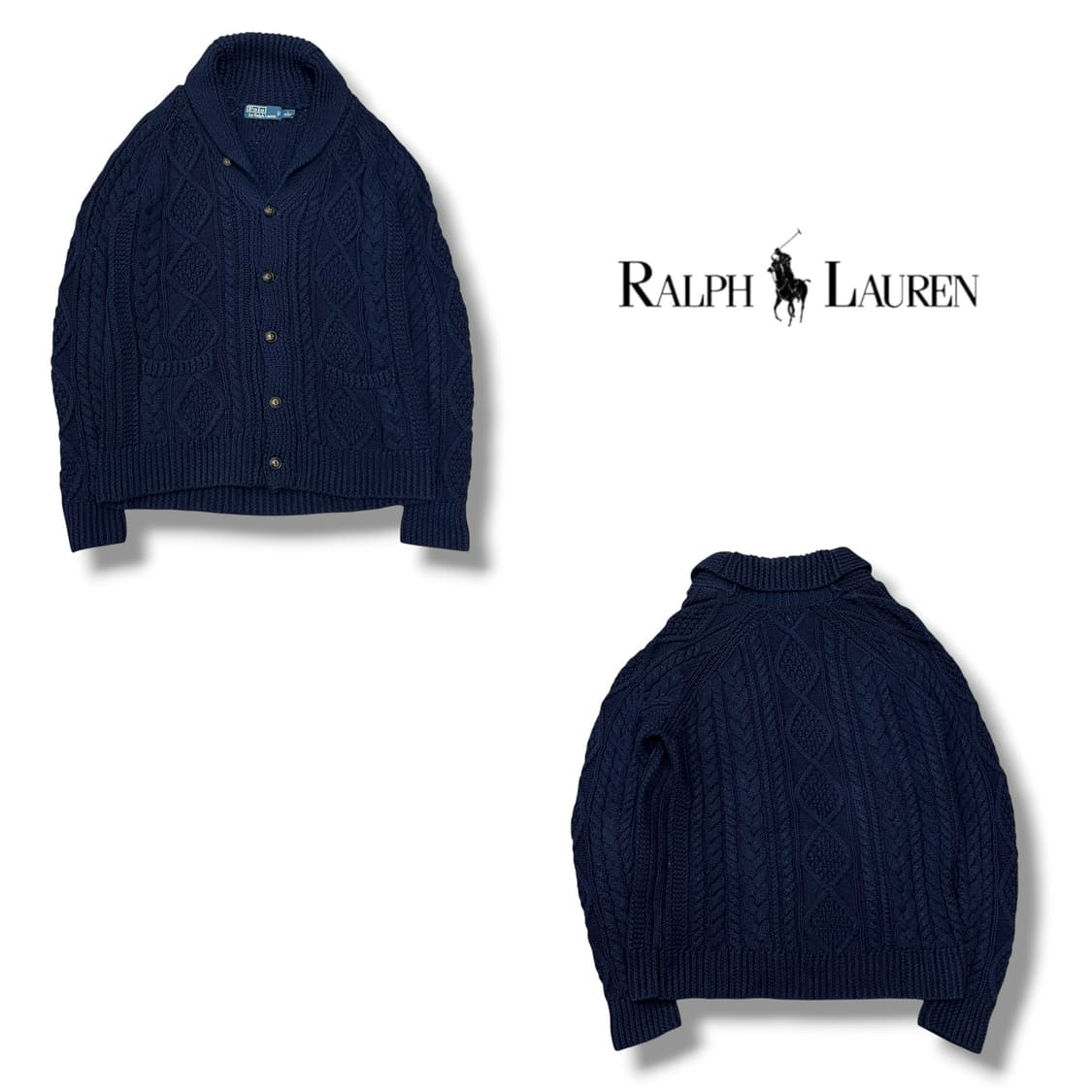 폴로 랄프로렌 숄카라 꽈배기 가디건 s08616 상품이미지1