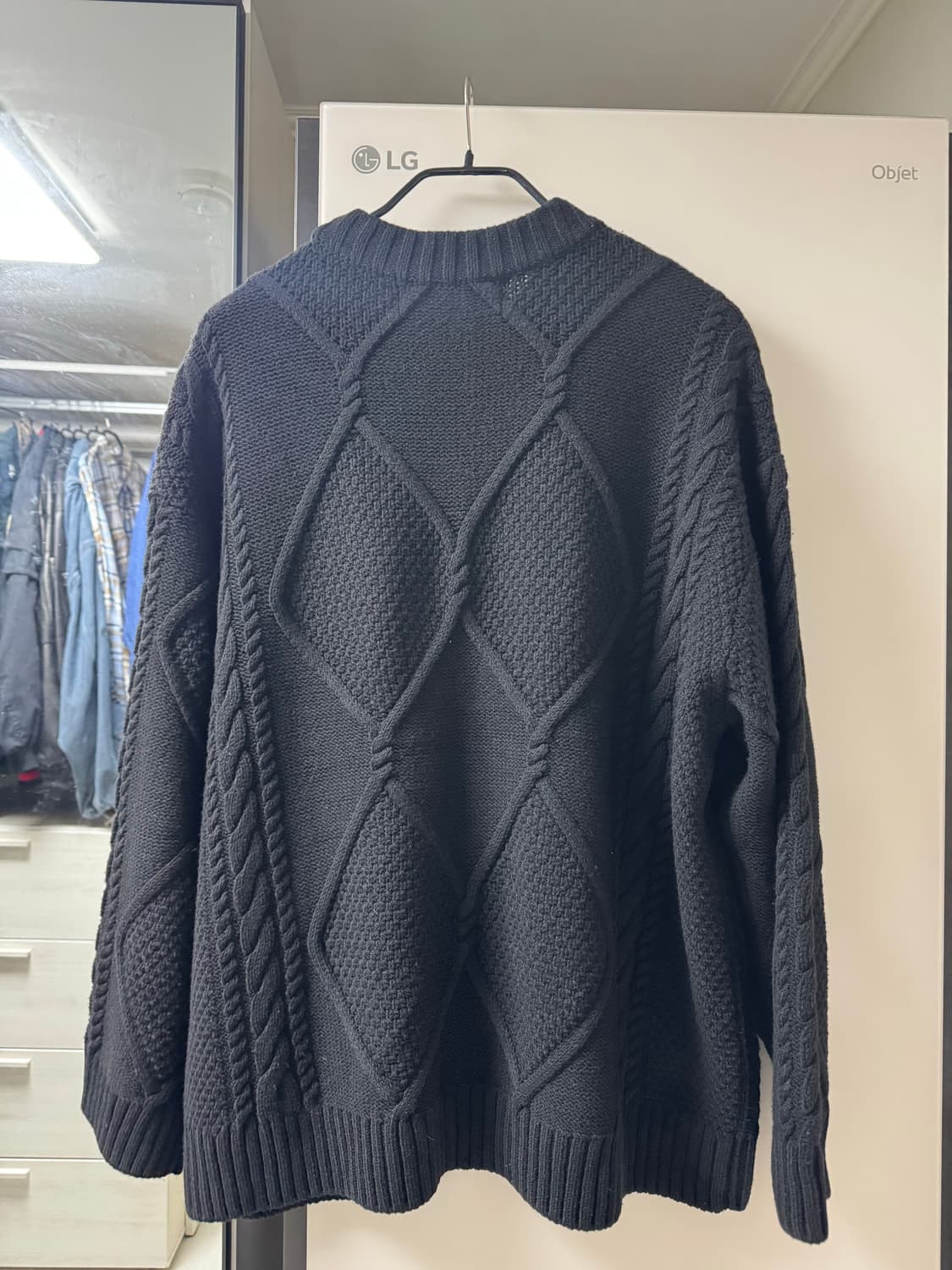 18FW 준지 케이블 니트 블랙 M 상품이미지2