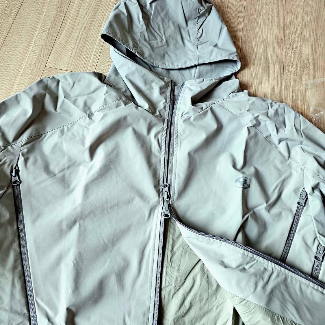 XL 105 새제품) 산산기어 지퍼 자켓 바람막이 제이드 카키 상품이미지3