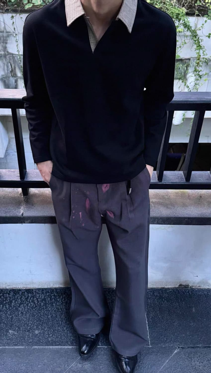 ArguE  Culture 레드 립 팬츠 상품이미지2