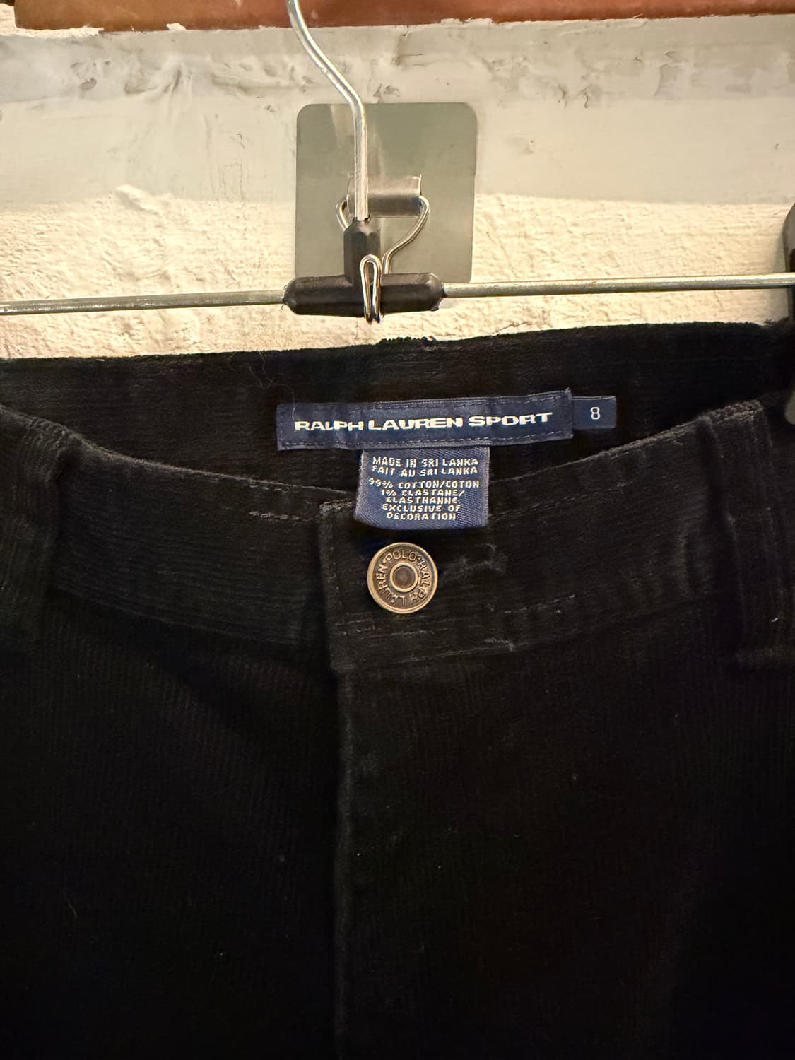Ralph Lauren Sport 코듀로이 블랙 진 32 상품이미지2