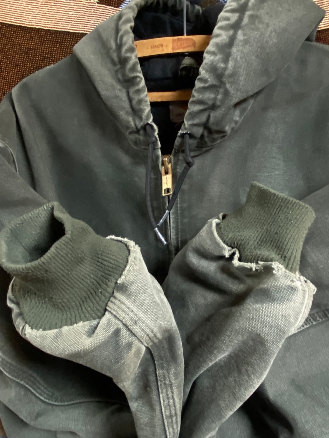 빈티지 칼하트 J130 MOS 2XL-R 액티브 자켓 워크자켓 모스그린 상품이미지4