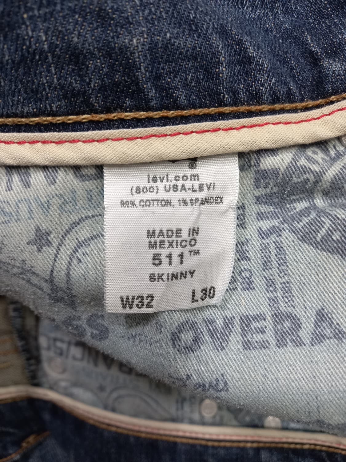 32 리바이스511 Mexico 워싱 스판 슬림일자진 진청 32-335 상품이미지9