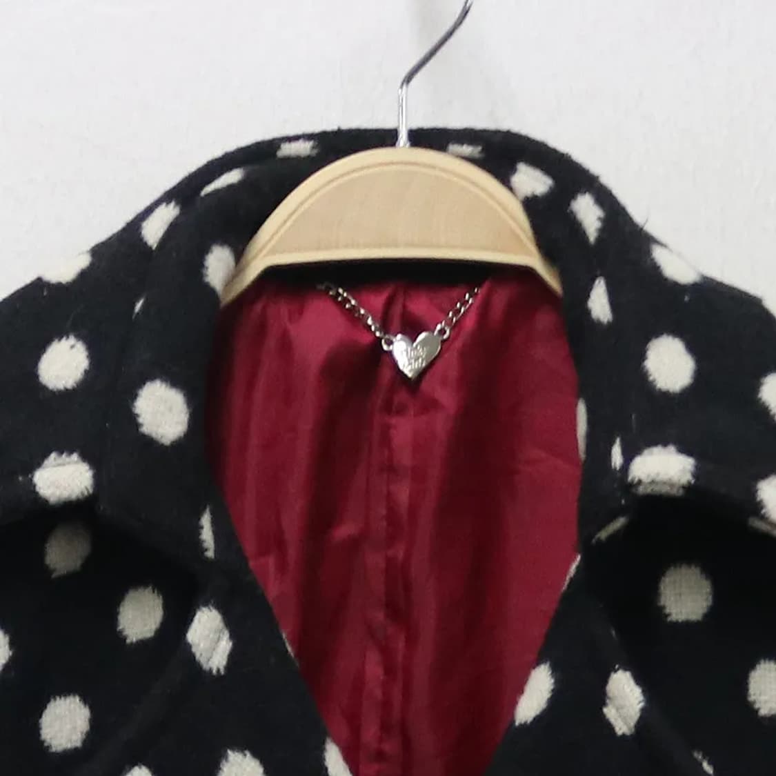 PINKY GIRLS 도트 울 혼방 더플 코트 60437 상품이미지5