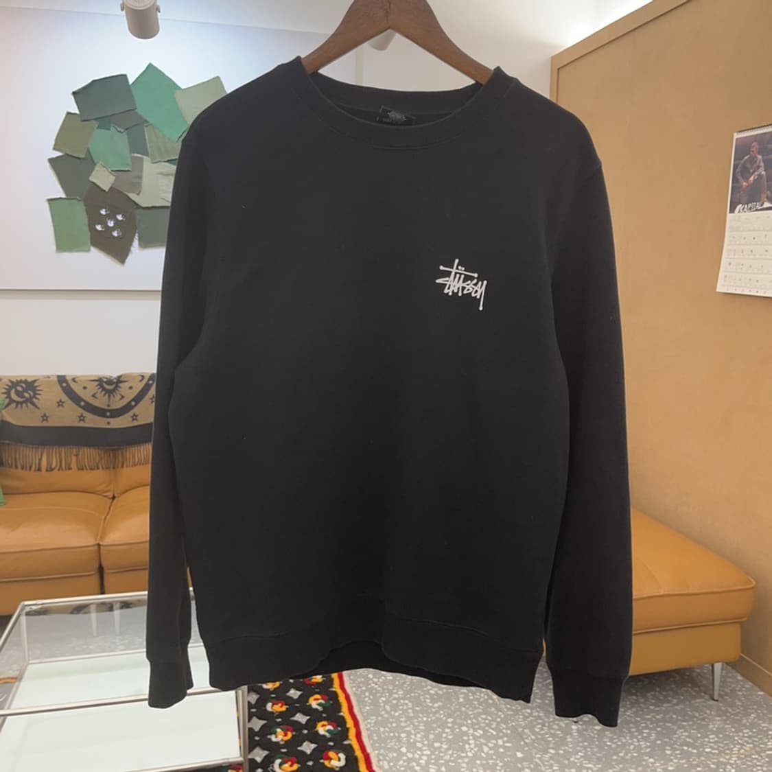 스투시 베이직 스탁로고 크루넥 모던캐주얼 맨투맨 S C08343 상품이미지3