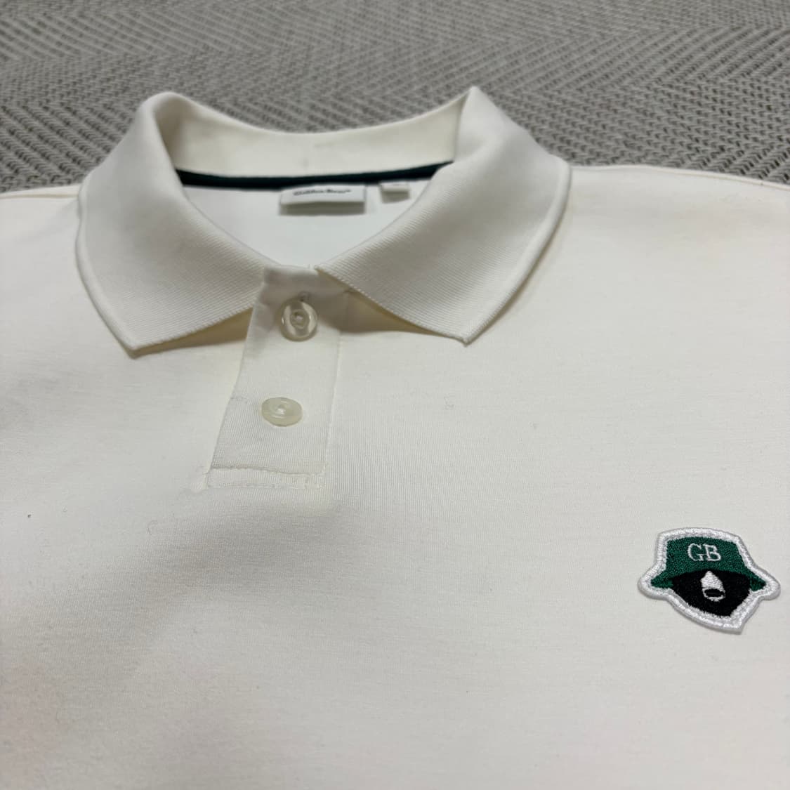 (100)골든베어 화이트 오버핏 반팔티 M 상품이미지3