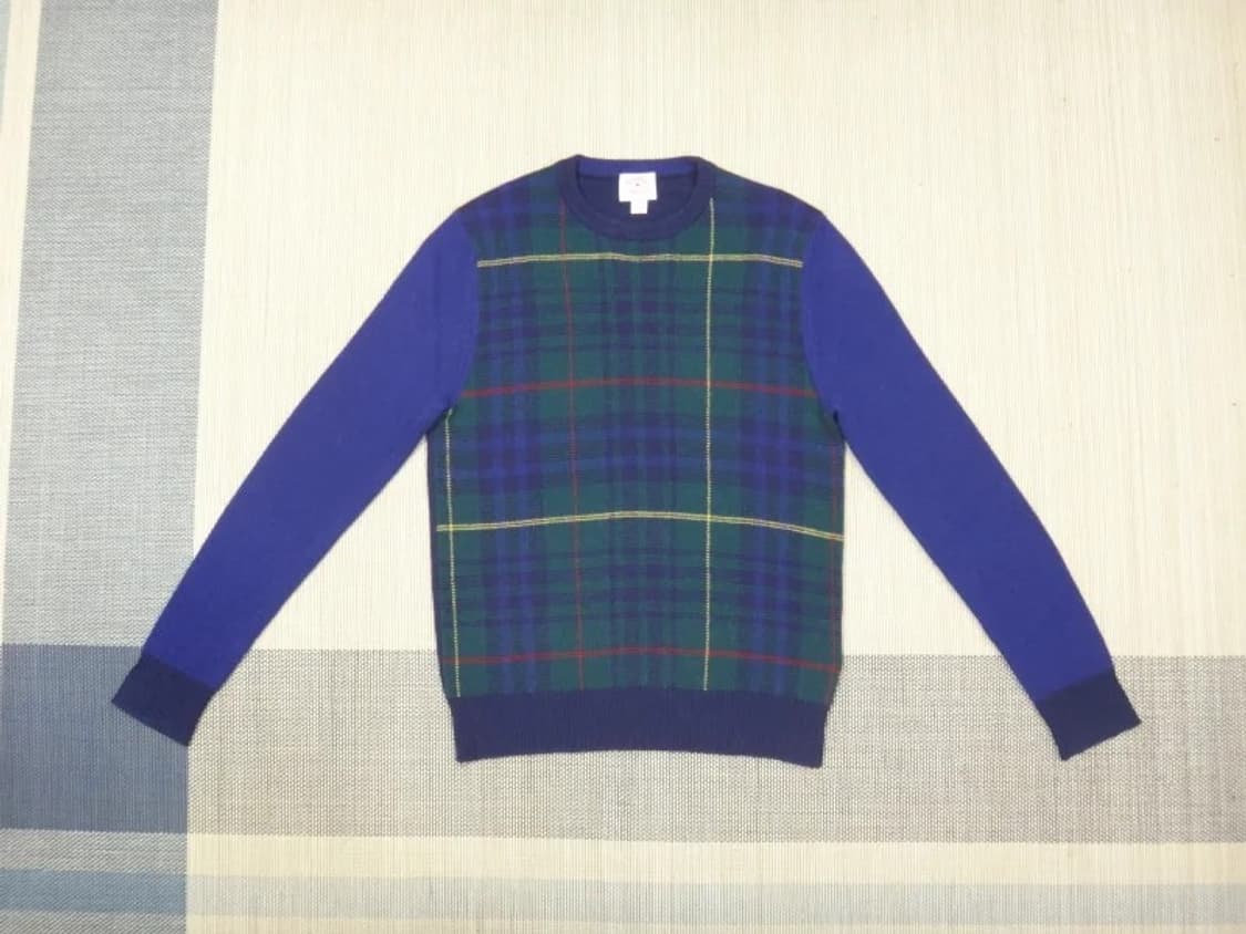 (M/95) 브룩스브라더스 남성 모직 라운드 니트 상품이미지1