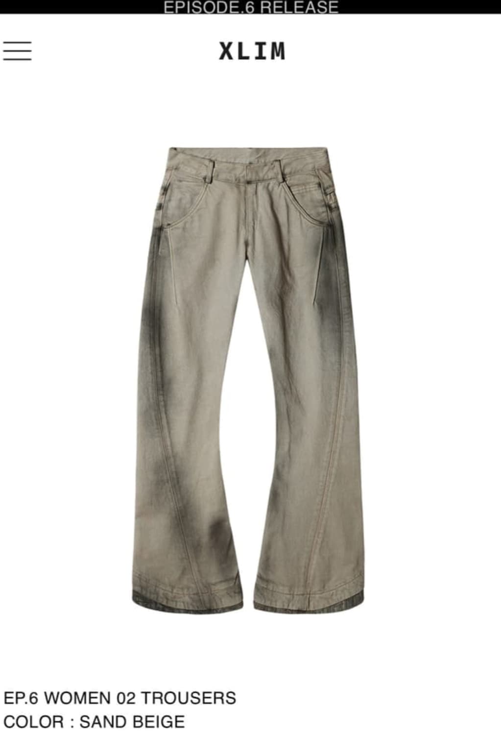 구해요) 엑슬림 ep6 04 우먼 02 트라우저 상품이미지1