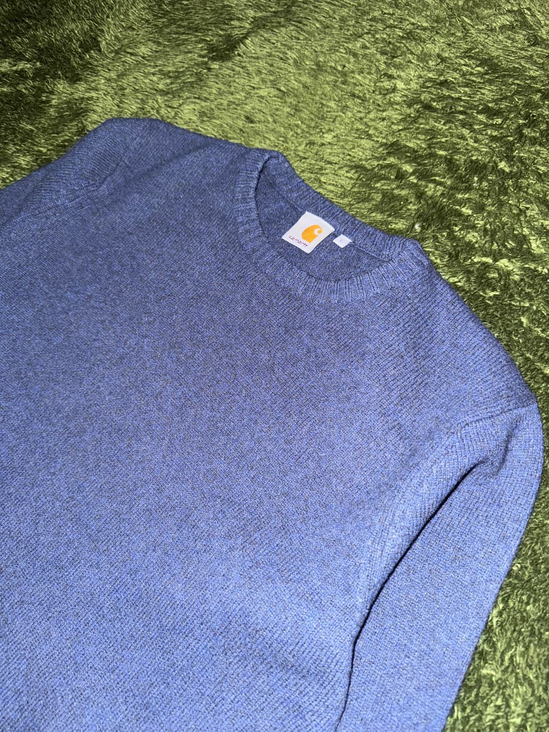 [L] 칼하트 WIP 투톤 WELCH 스웨터 니트 네이비 그레이 상품이미지2