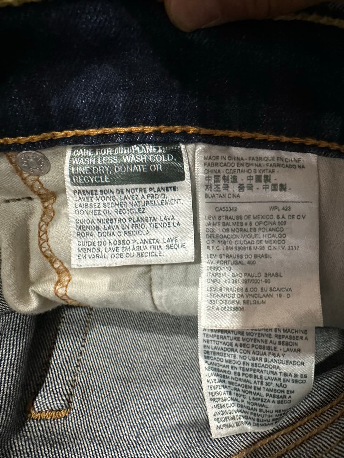 리바이스 LEVIS 511 슬림핏 데님 팬츠 W34 L32 중청 워싱34 상품이미지10