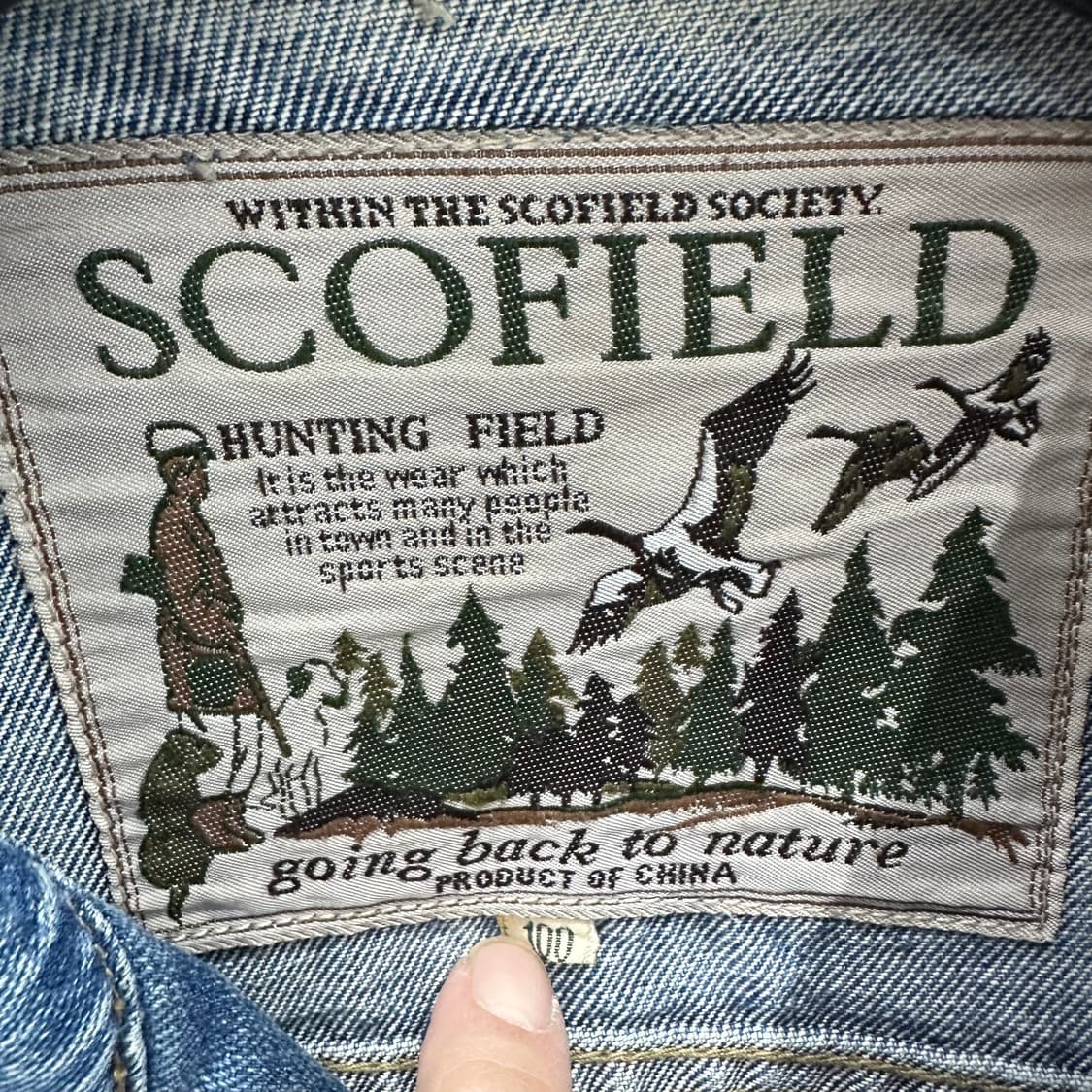 100 스코필드 남자 루즈핏 데님 청자켓 상품이미지4