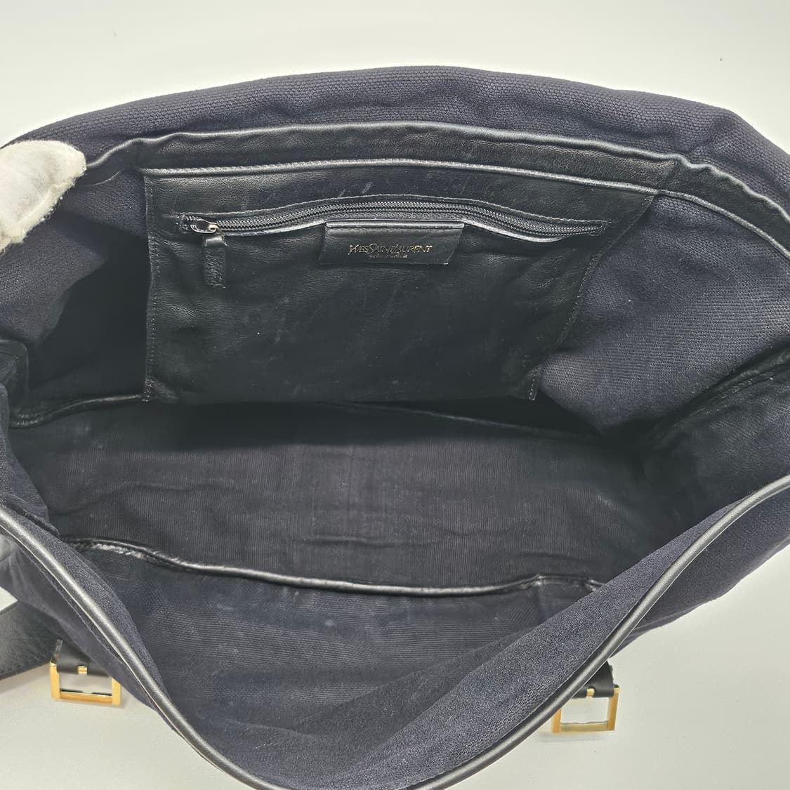 정품 입생로랑 빈티지 캔버스 메신저백 상품이미지9