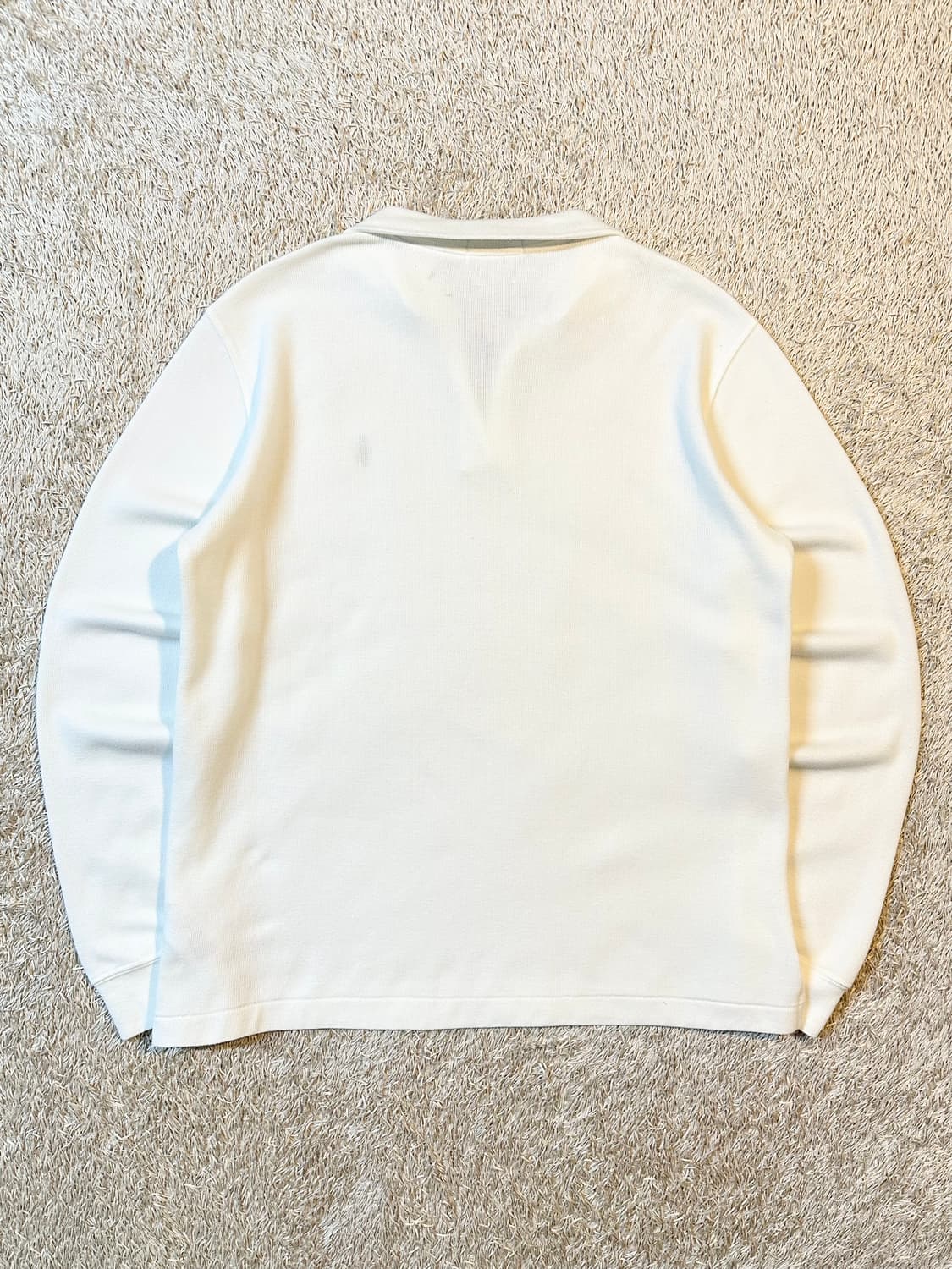 폴로 랄프로렌 신형 QR 멀티포니 하프 반집업 니트 화이트 상품이미지3