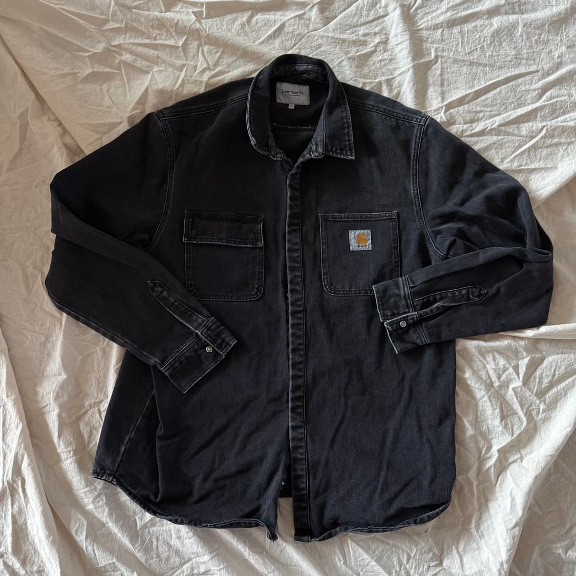 칼하트 워싱 블랙데님 셔츠자켓  상품이미지1