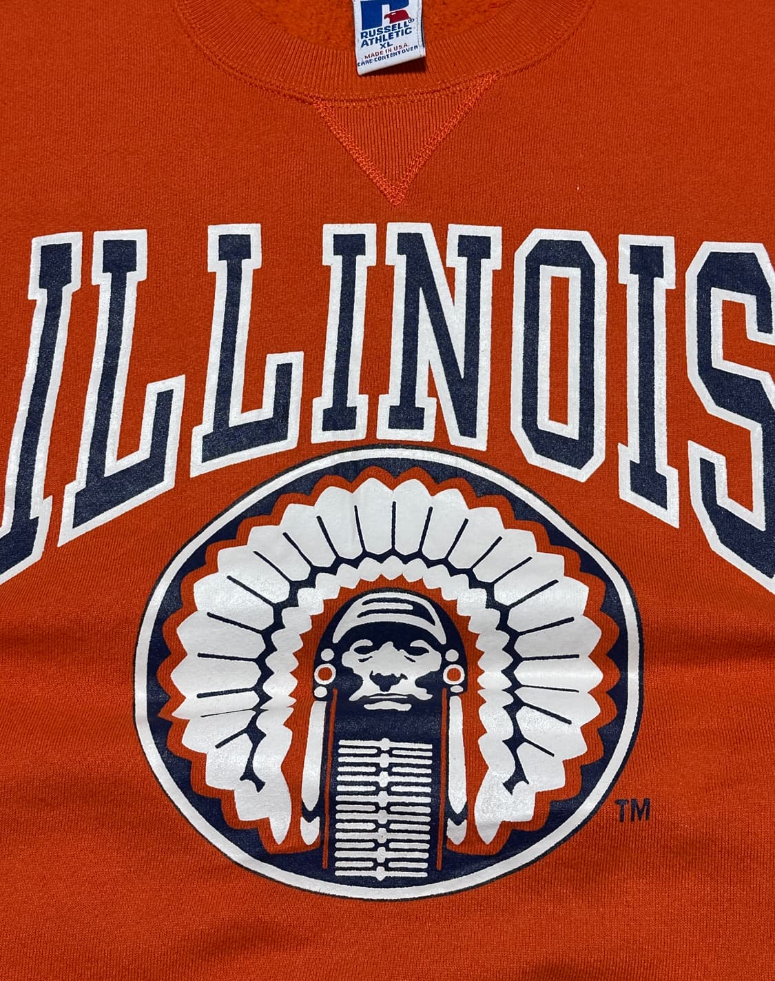 90s russell 러셀 스웻셔츠 오렌지 XL 상품이미지7