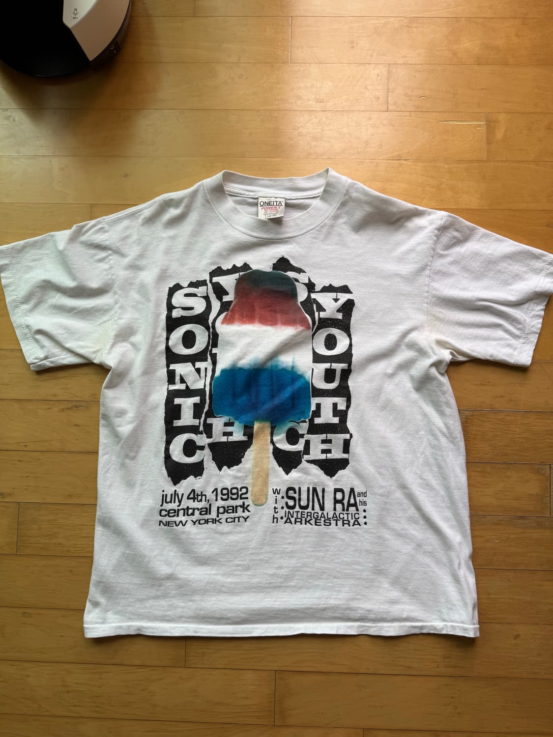 1992 소닉 유스 선 라 뉴욕 공연 bomb pop 팝시클 티셔츠 L 상품이미지1