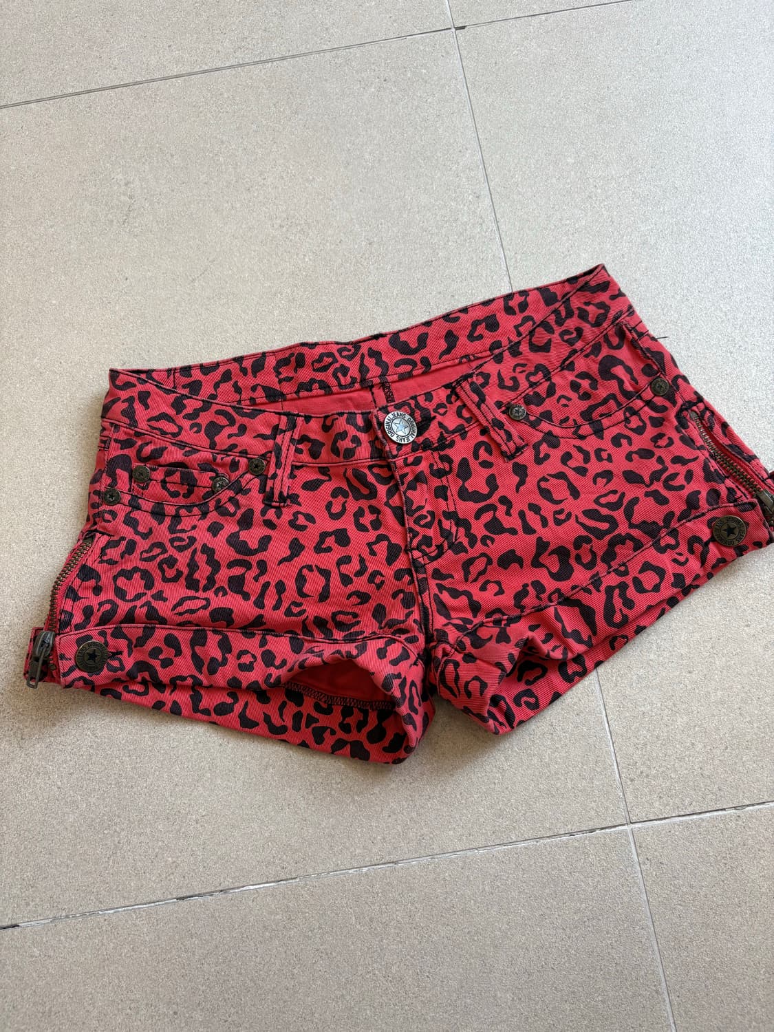 레드 호피 반바지 상품이미지2
