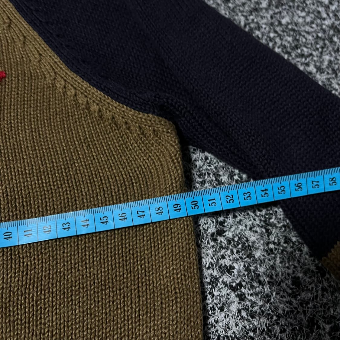 에비수 자수 코튼 니트 집업  상품이미지7