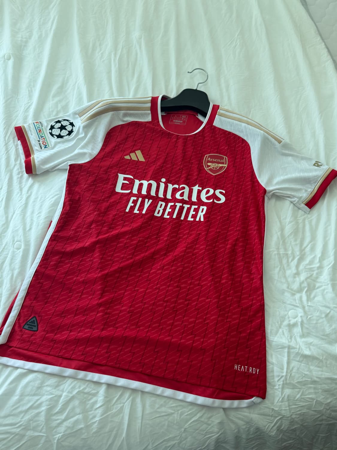 [ 해외 L ] 아스날 23/24 홈 어센틱 챔스마킹,라이스마킹 상품이미지1