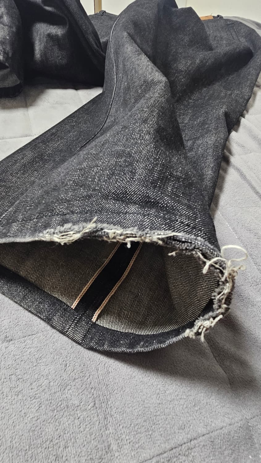 [L] RAW DENIM JAPANESE LOOSE FIT BLACK 상품이미지2