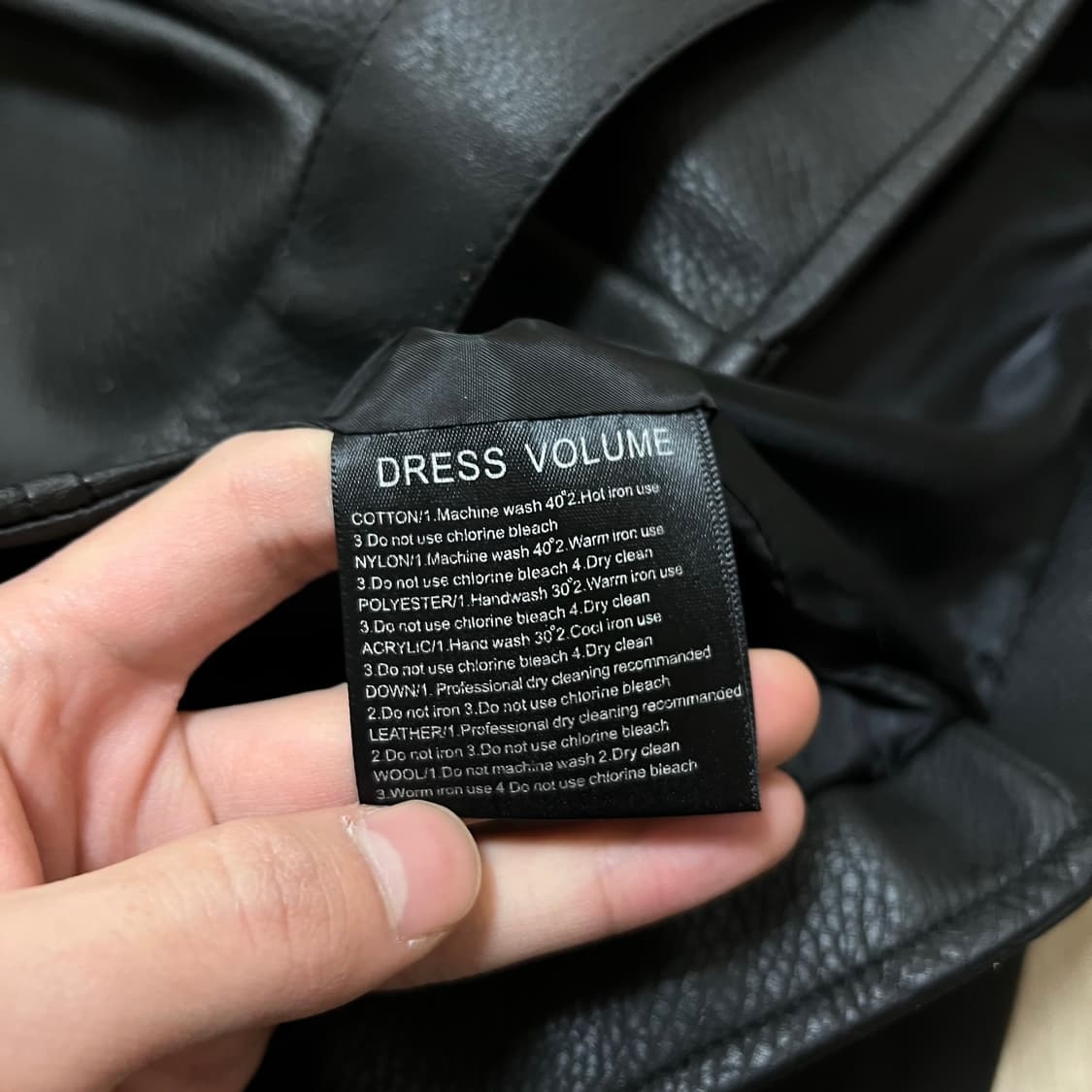 드레스볼륨 남성 더블 라이더 가죽자켓 L/100  상품이미지5