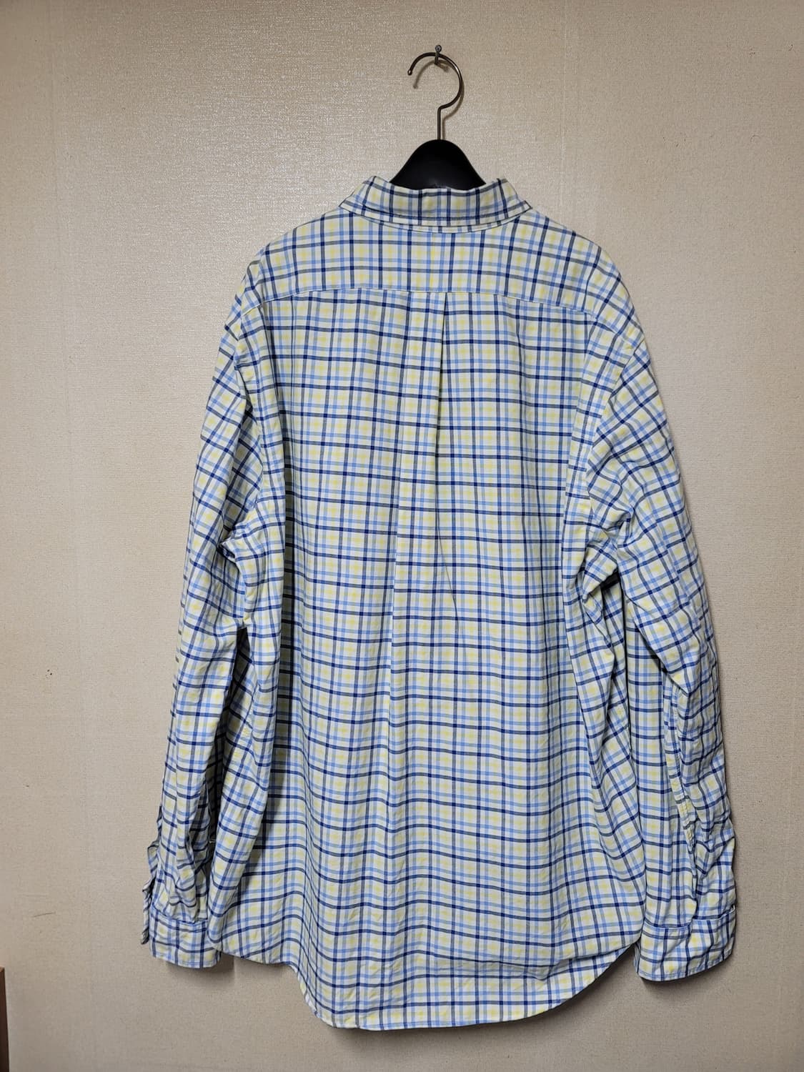 빅사이즈(110) 폴로 멀티컬러 옥스포드 체크셔츠  상품이미지4