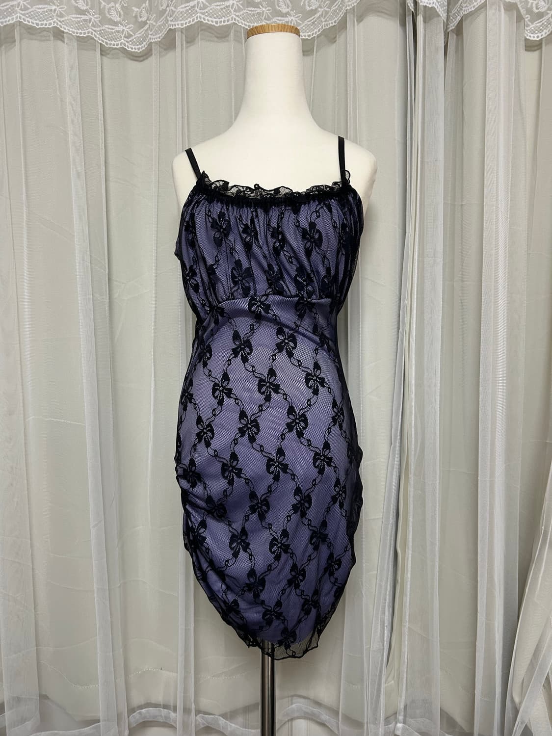 오네갸루 고스펑크 섹시 란제리 레이스 망사 슬립 상품이미지1