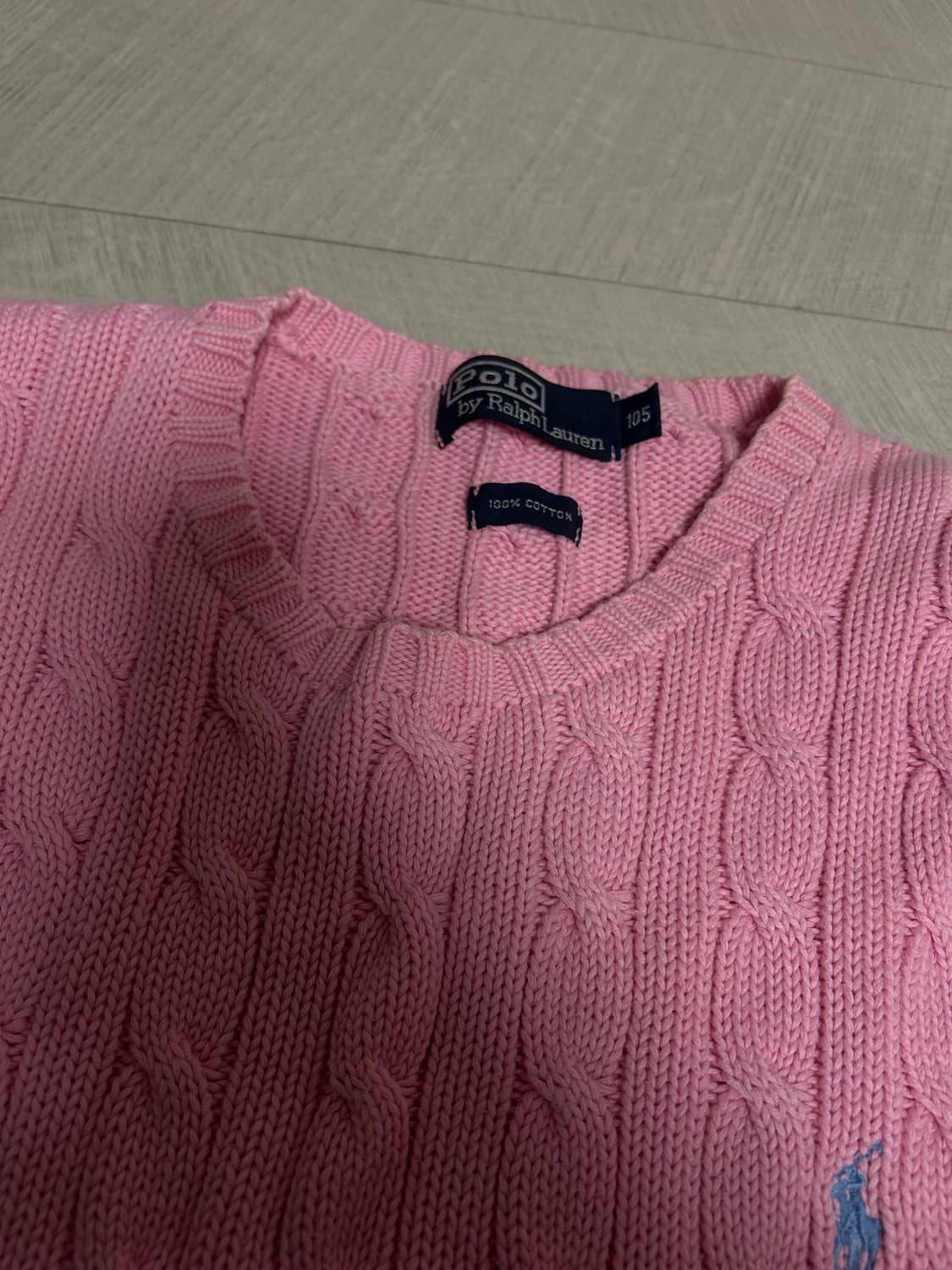 폴로랄프로렌 딸기우유 꽈배기 니트 상품이미지2