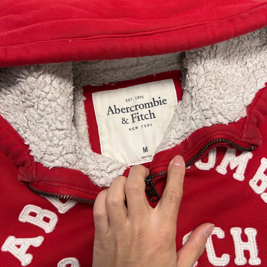 아베크롬비 양털후드집업 상품이미지3
