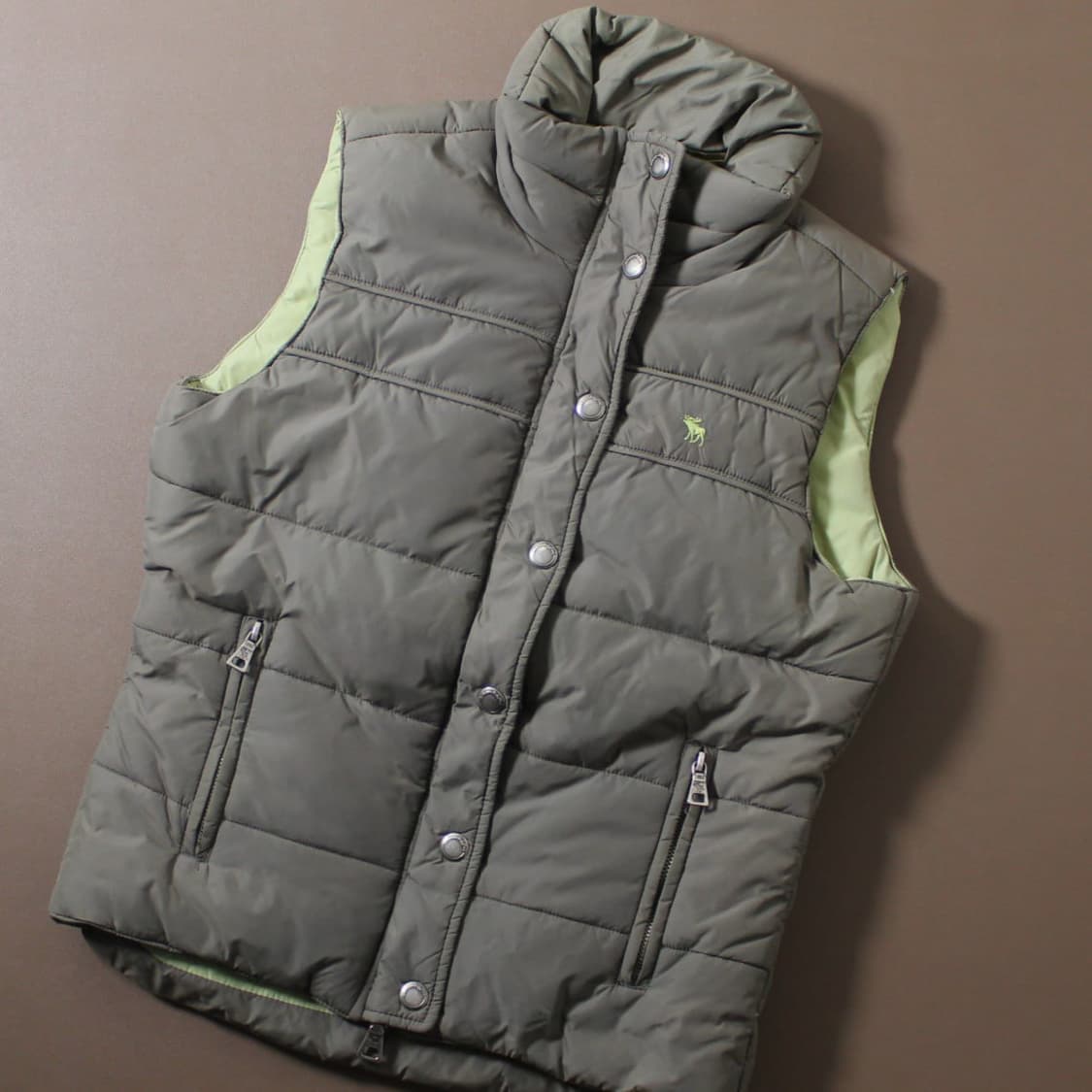 Abercrombie 아베크롬비 그레이 조끼 패딩 상품이미지2