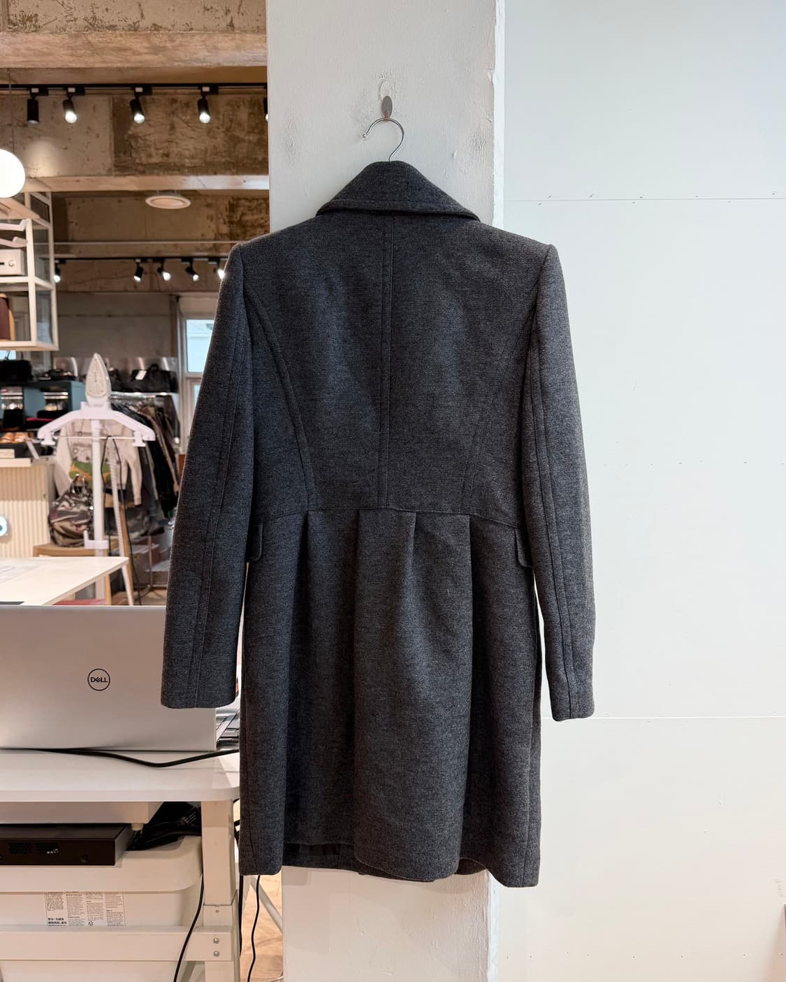 버버리 차콜 그레이 울 혼방 더블 브레스티드 코트 상품이미지7