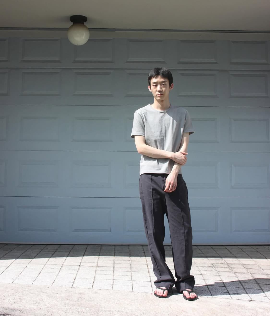 Stitch crease trouser (charcoal) 2사이즈 상품이미지1