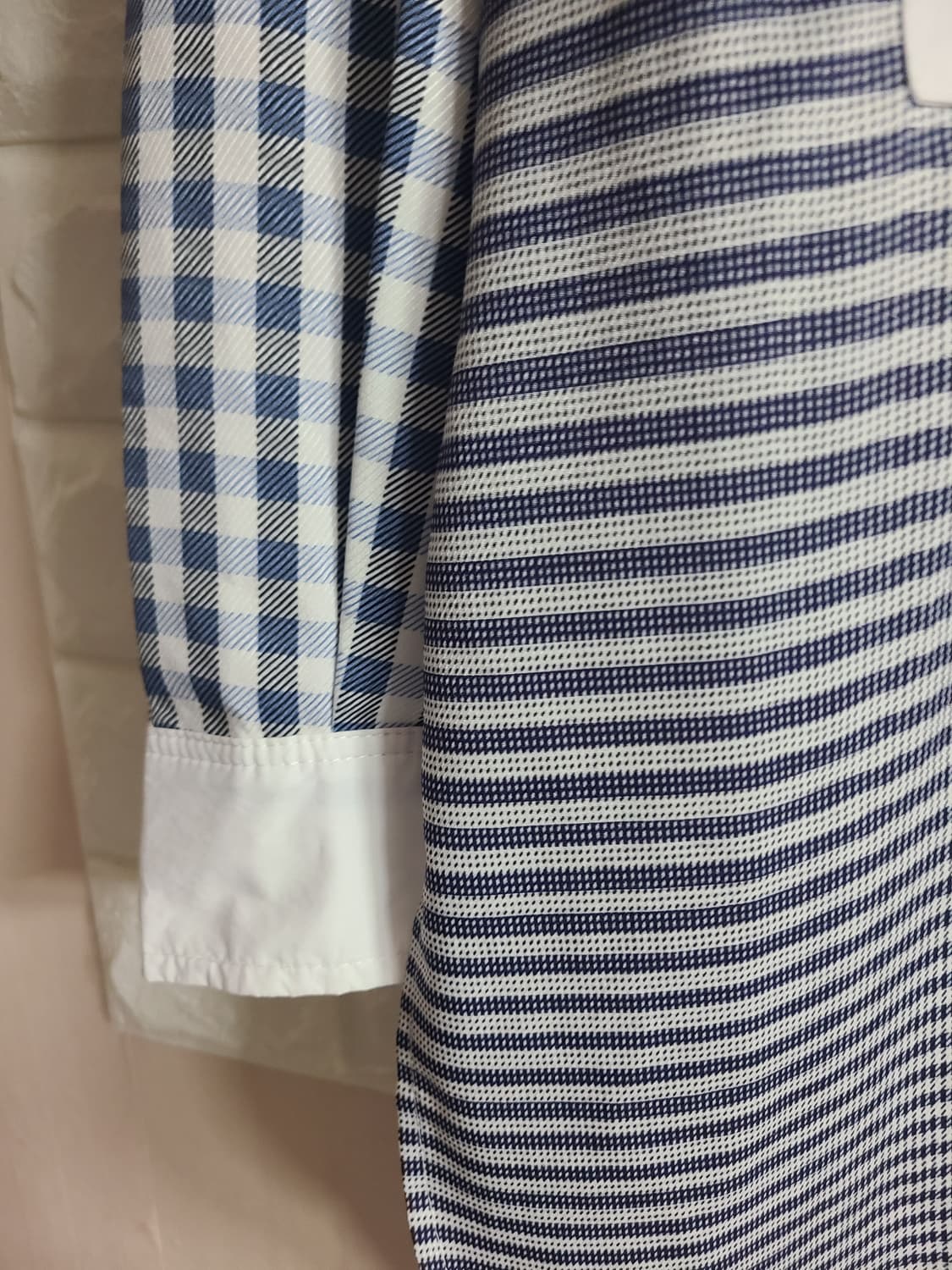 김하늘 언발란스 체크남방(프리) 상품이미지2