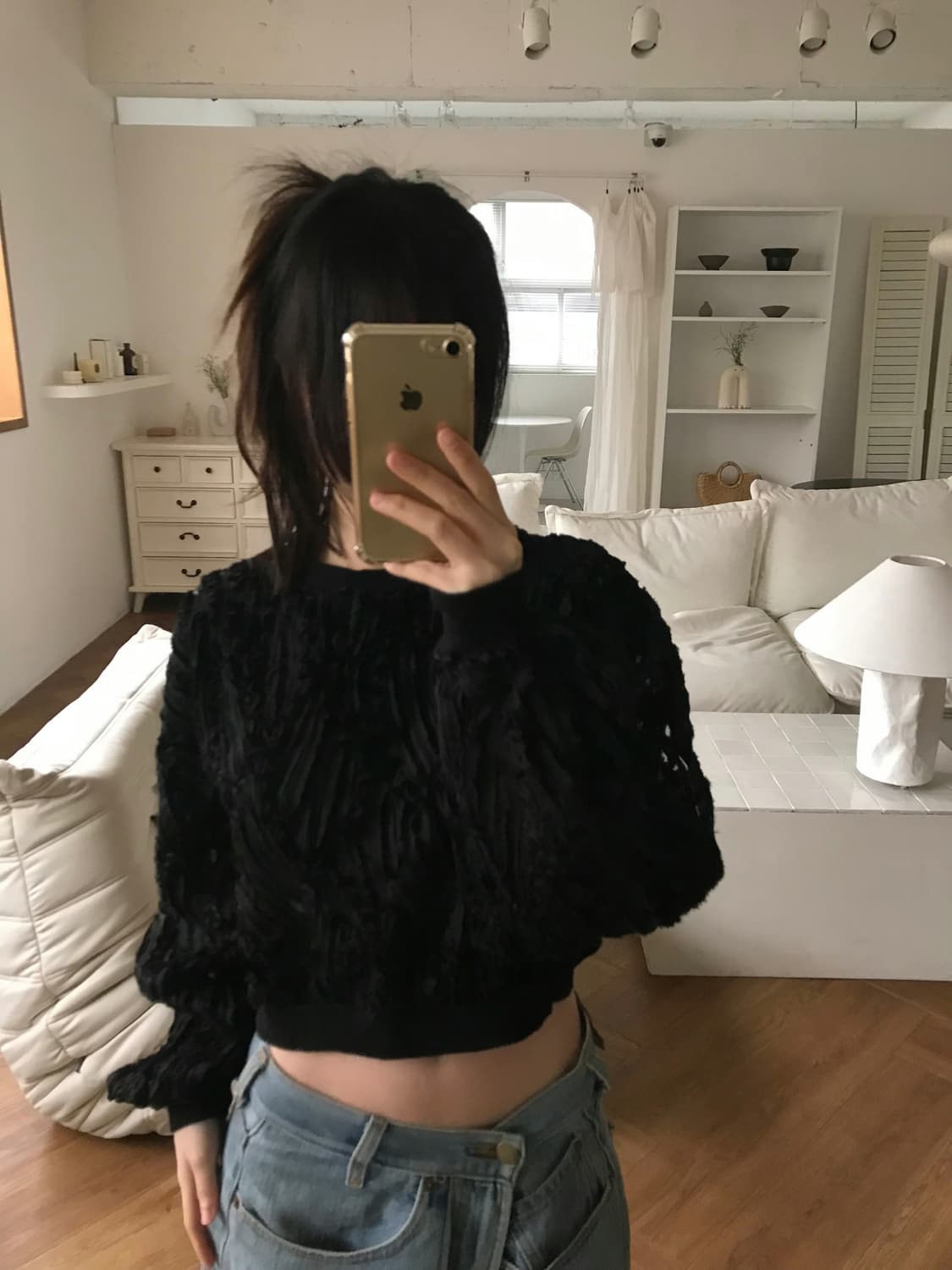 vintage black lace top 상품이미지2