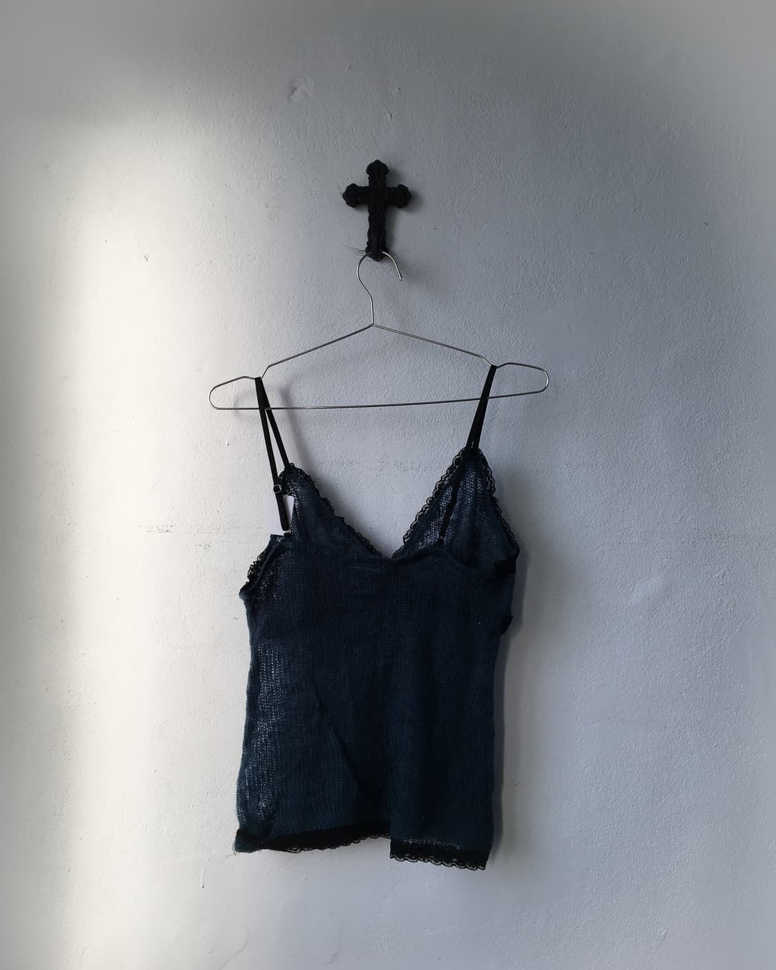 Lace trimming woolen knit sleeveless 상품이미지4