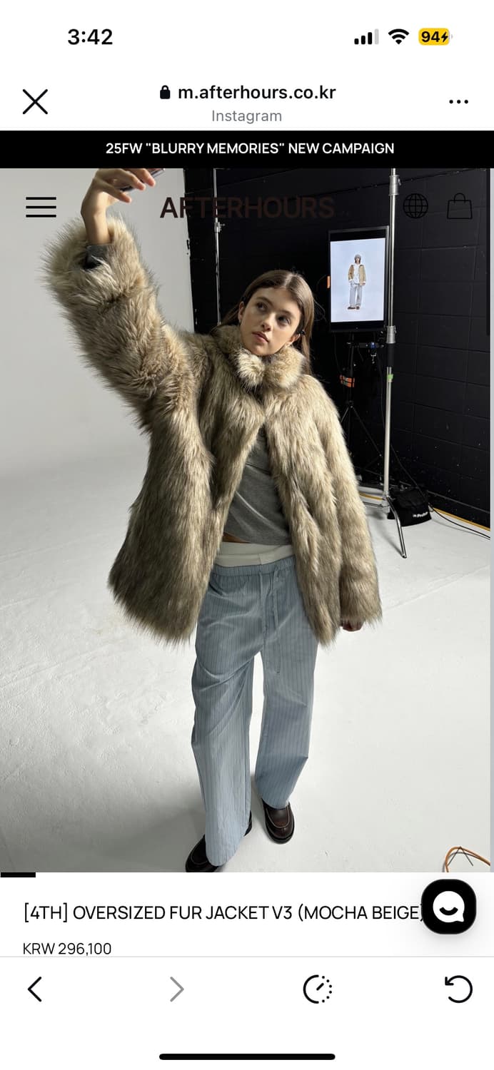 애프터아워즈v3 퍼자켓 (르세라핌 착용) 상품이미지1